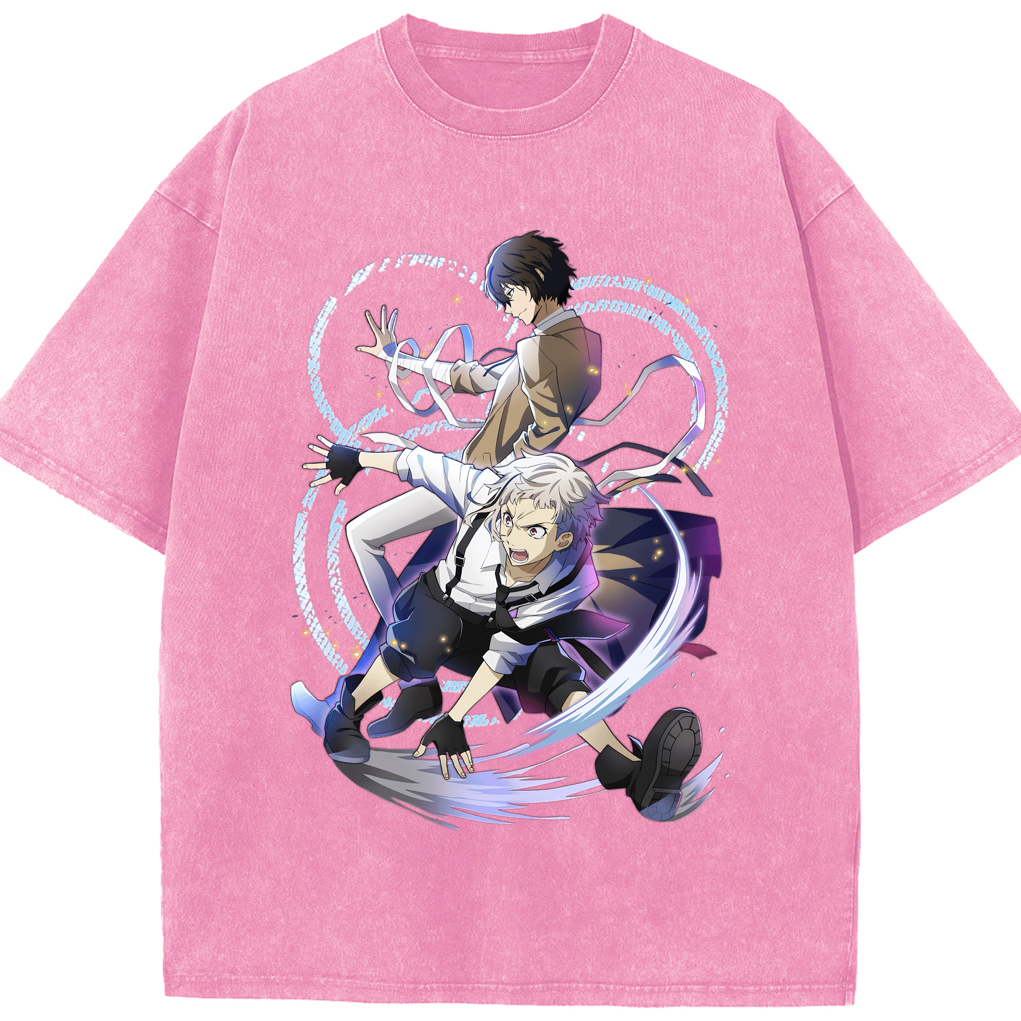 （画像用） 文豪ストレイドッグス Bungo Stray Dogs 綿100% ヴィンテージ風 半袖Tシャツ（フロントプリント）